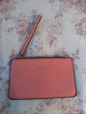 kate spade Pink Leather Zip Wristlet